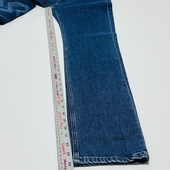NWT Versace Men’s Size 35 Greca Jeans Blue Stone Wash Straight Leg $850 - Picture 11 of 12